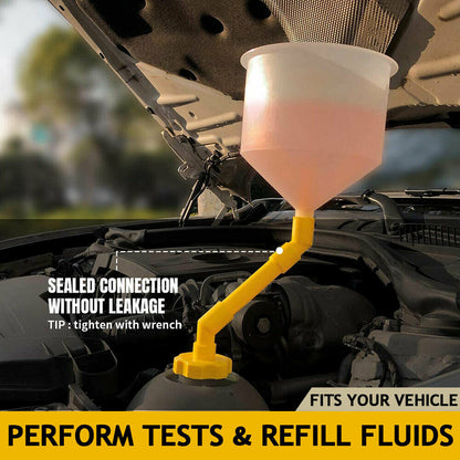 15Pcs Car Radiator Coolant Refill Funnel Kit Spill Proof Cooling System Tool