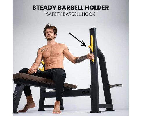 Olympic Flat Weight Bench Press, Multifunctional Strength Training&Home Gym System