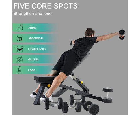 Heavy Duty Bench Foldable Adjustable Commercial Grade Capacity 450Kg