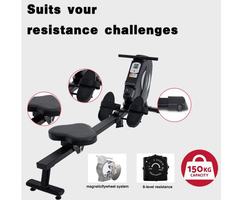 Magnetic Rowing Machine Exercise Fitness Home Gym Cardio