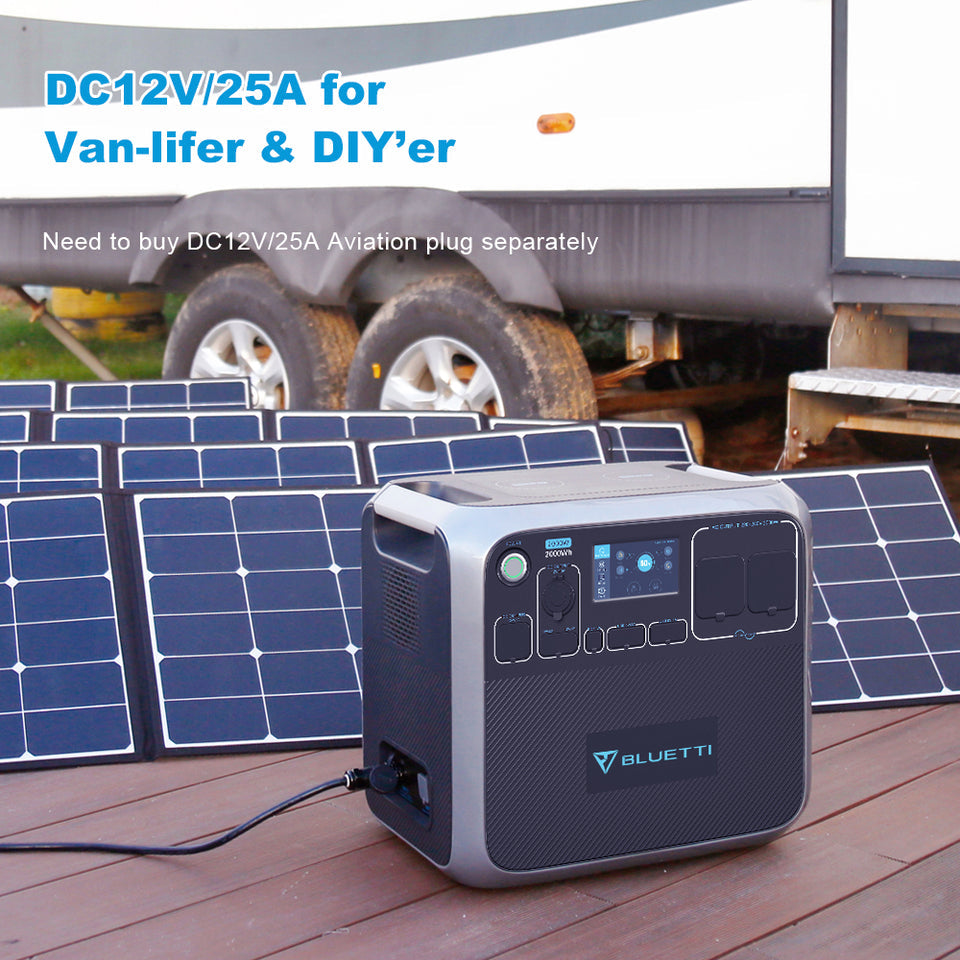 Portable Power Station Ac200P 2000Wh 2000W Solar Genrator For Van Home Emergency Outdoor Camping Explore - Black