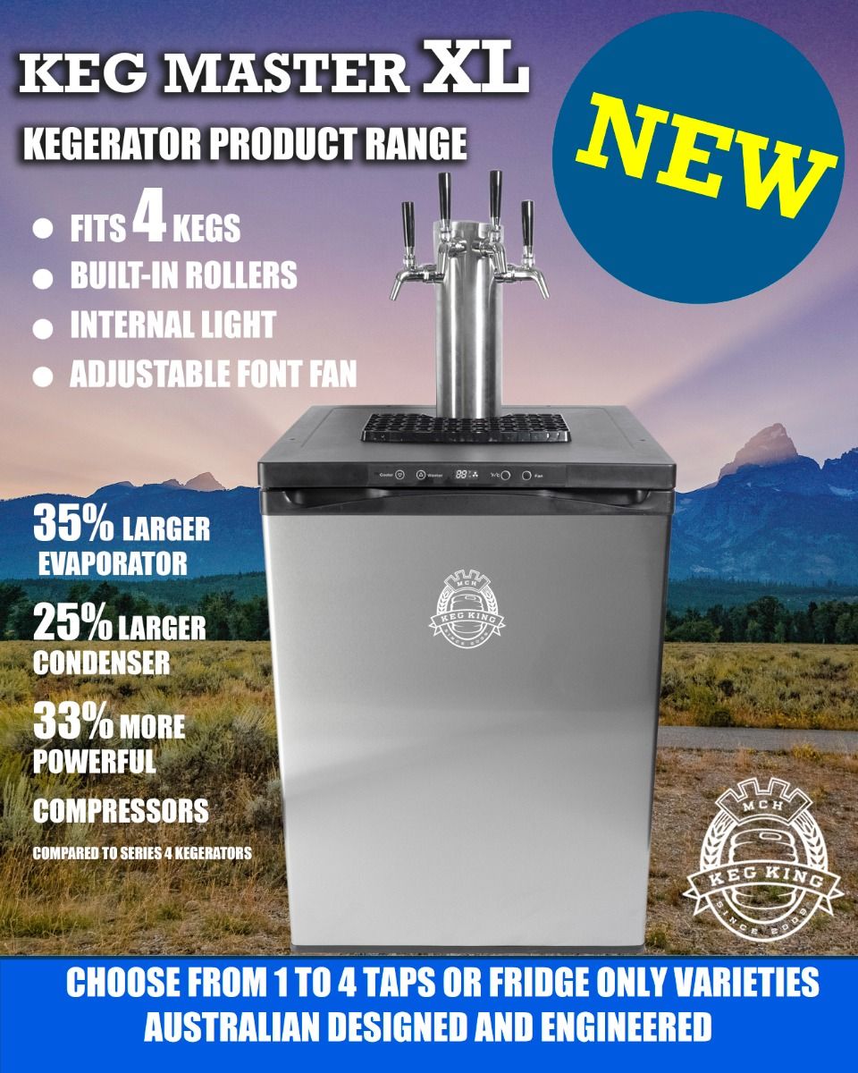 Beer Keg Fridge KegMaster Series XL Kegerator With Three Beer Taps