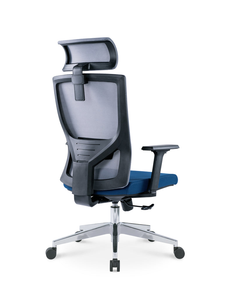 Ava - Office Chair (Grey & Blue) EK-OC-102-SQ
