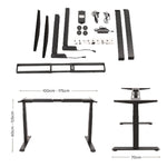 Adjustable Desk Riser Frame - Two Leg Stand (Black) EK-DRF-100-NT