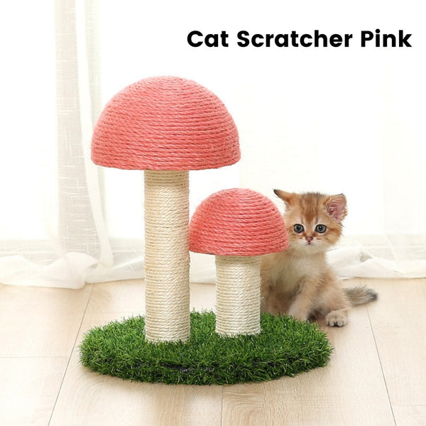  Mushroom Cat Scratcher 33cm Pink