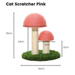 Mushroom Cat Scratcher 33cm Pink