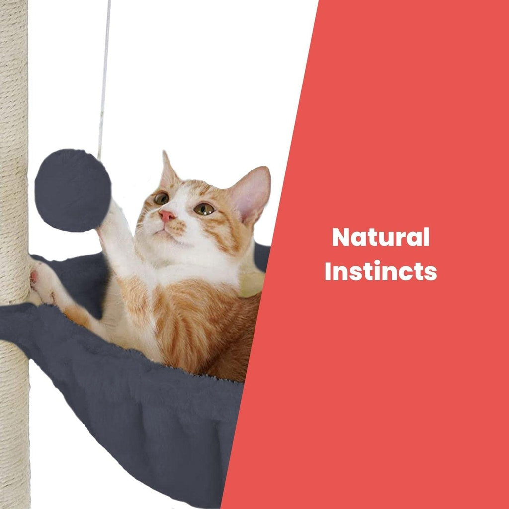 104Cm Plush Cat Condo Cat Tree Light Grey