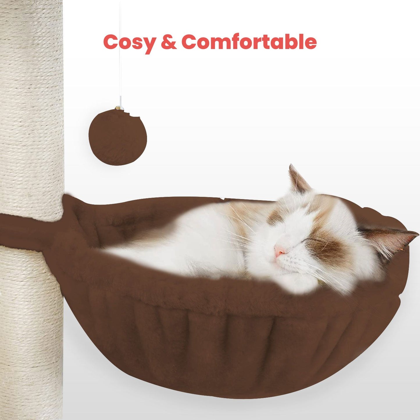 104Cm Plush Cat Condo Cat Tree Light Grey