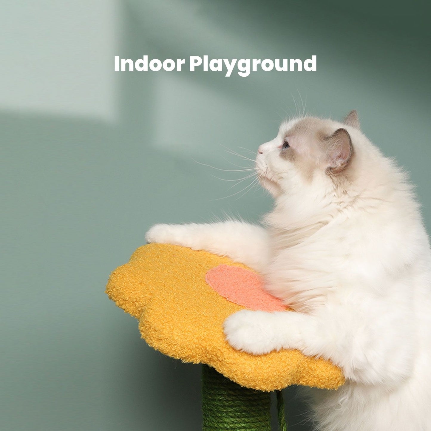 75Cm Sunflower Plush Scratching Post Cat Tree