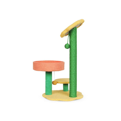 75Cm Sunflower Plush Scratching Post Cat Tree