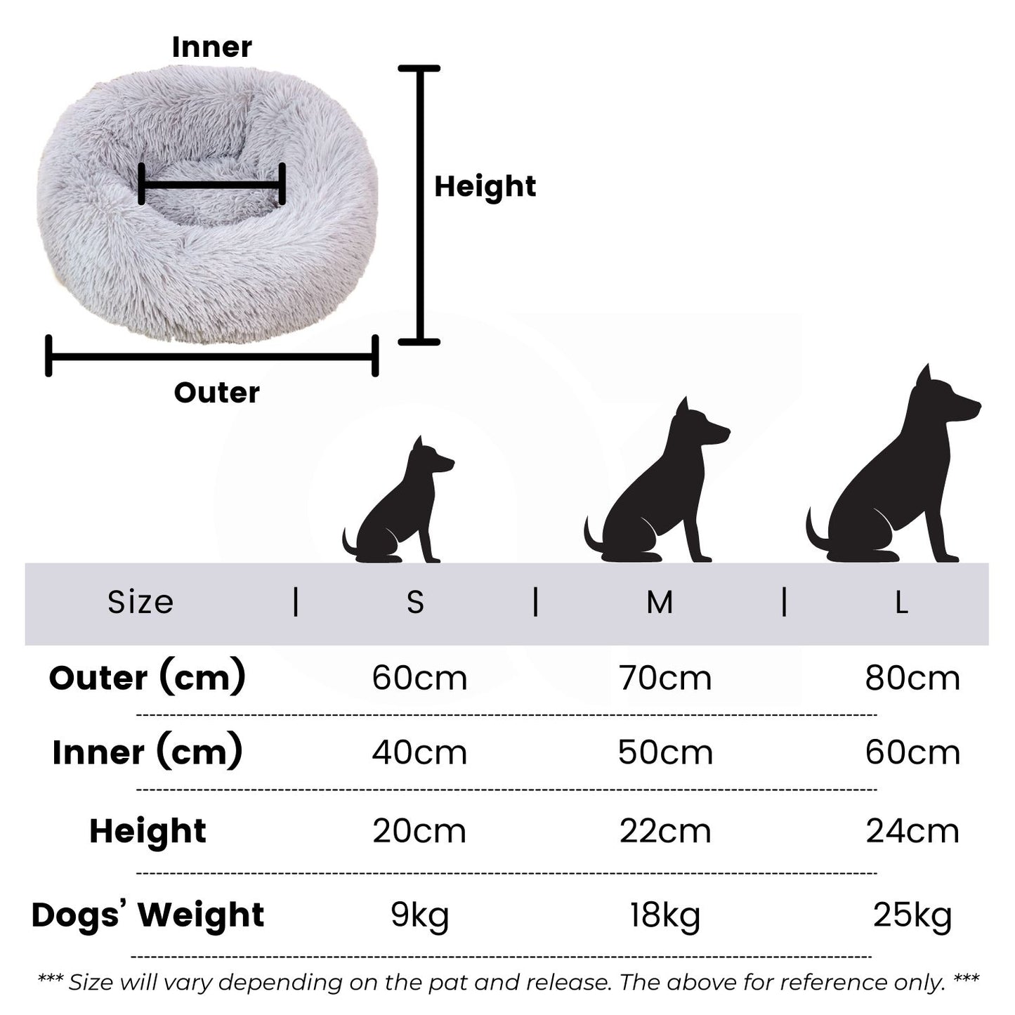 Pet Bed 70Cm (Grey)