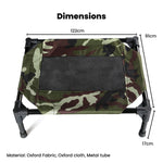 Elevated Camping Pet Bed (Xl Army)