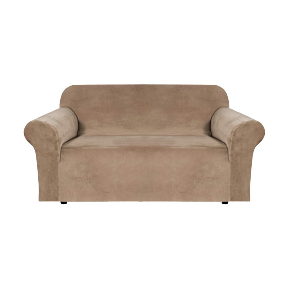 Velvet Sofa Cover 3 Seater (Blush Brown) HM-SF-107-RD