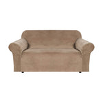 Velvet Sofa Cover 3 Seater (Blush Brown) HM-SF-107-RD