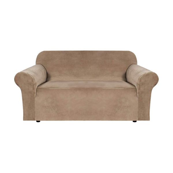  Velvet Sofa Cover 3 Seater (Blush Brown) HM-SF-107-RD