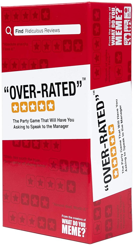  Over-Rated Card Game