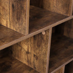 Bookcase with Open Shelves Rustic Brown LBC55BX