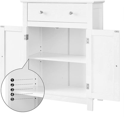 Floor Cabinet with Drawer and 2 Doors White BBC61WT