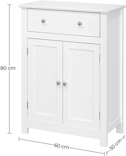 Floor Cabinet with Drawer and 2 Doors White BBC61WT