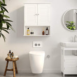 Wall Cabinet with 2 Doors and Cupboard White BBC27WT