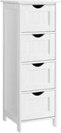 Floor Cabinet with 4 Drawers White LHC40W