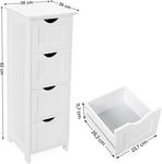 Floor Cabinet with 4 Drawers White LHC40W
