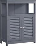 Floor Cabinet with Shelf and 2 Doors Gray BBC040G01