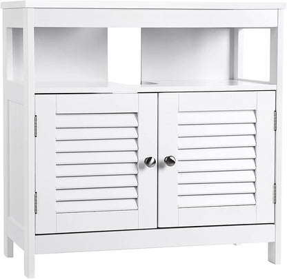 Under Sink Cabinet with 2 Doors Open Compartment White BBC02WT