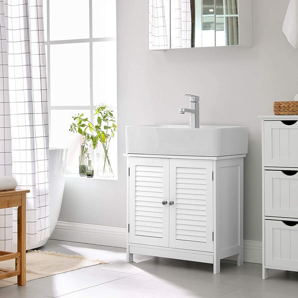  Under Sink Cabinet with 2 Doors White BBC05WT