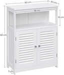 Floor Cabinet with Shelf and 2 Doors White BBC40WT
