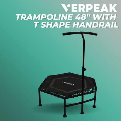 Fitness Trampoline 48" with T shape handrail VP-TP-103-JDI