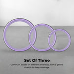 Yoga Wheel 3 pieces set Purple & Black VP-YBS-107-YR