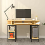 Book Storage Computer Table Desk Student Study Home Office Workstation With Bookshelf