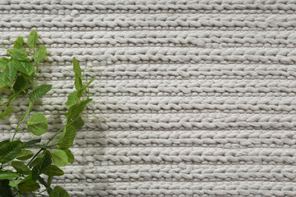 Cue White Wool Blend Rug 160x230cm
