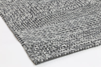Grace Charcoal Wool Blend Rug 160x230cm