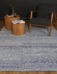 Loopy Blue Wool Blend Rug 160x230cm