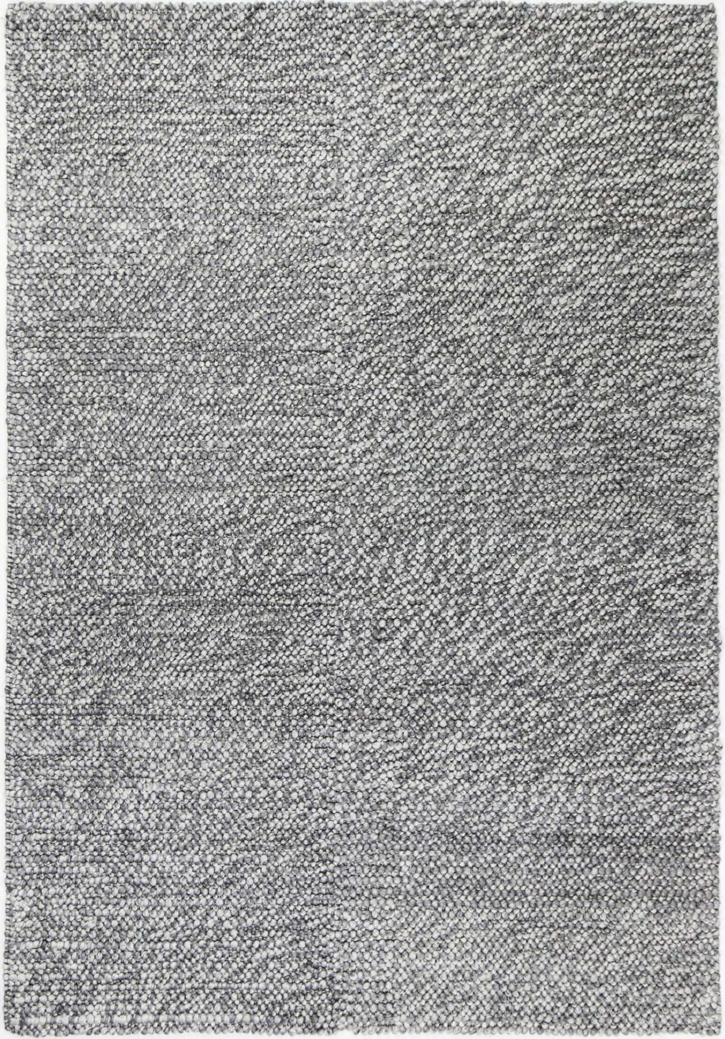 Loopy Charcoal Wool Blend Rug 160x230cm