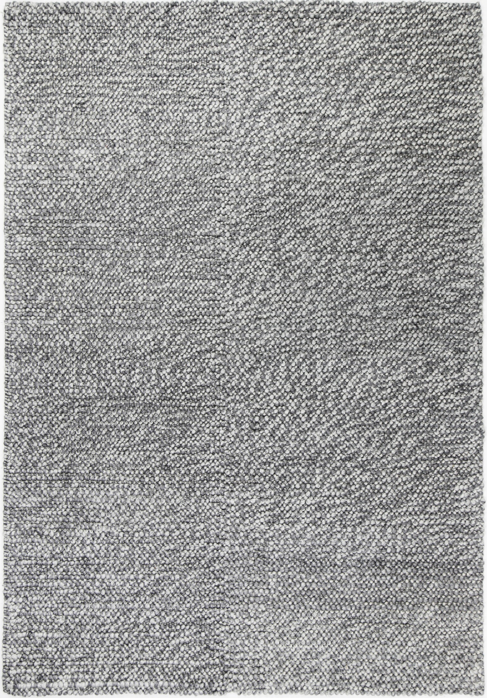 Loopy Charcoal Wool Blend Rug 160x230cm