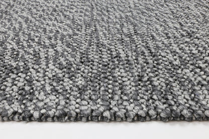 Loopy Charcoal Wool Blend Rug 160x230cm