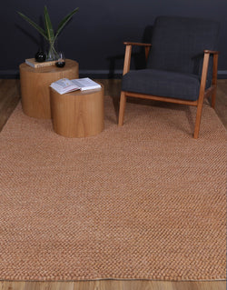 Loopy Copper Wool Blend Rug 160x230cm