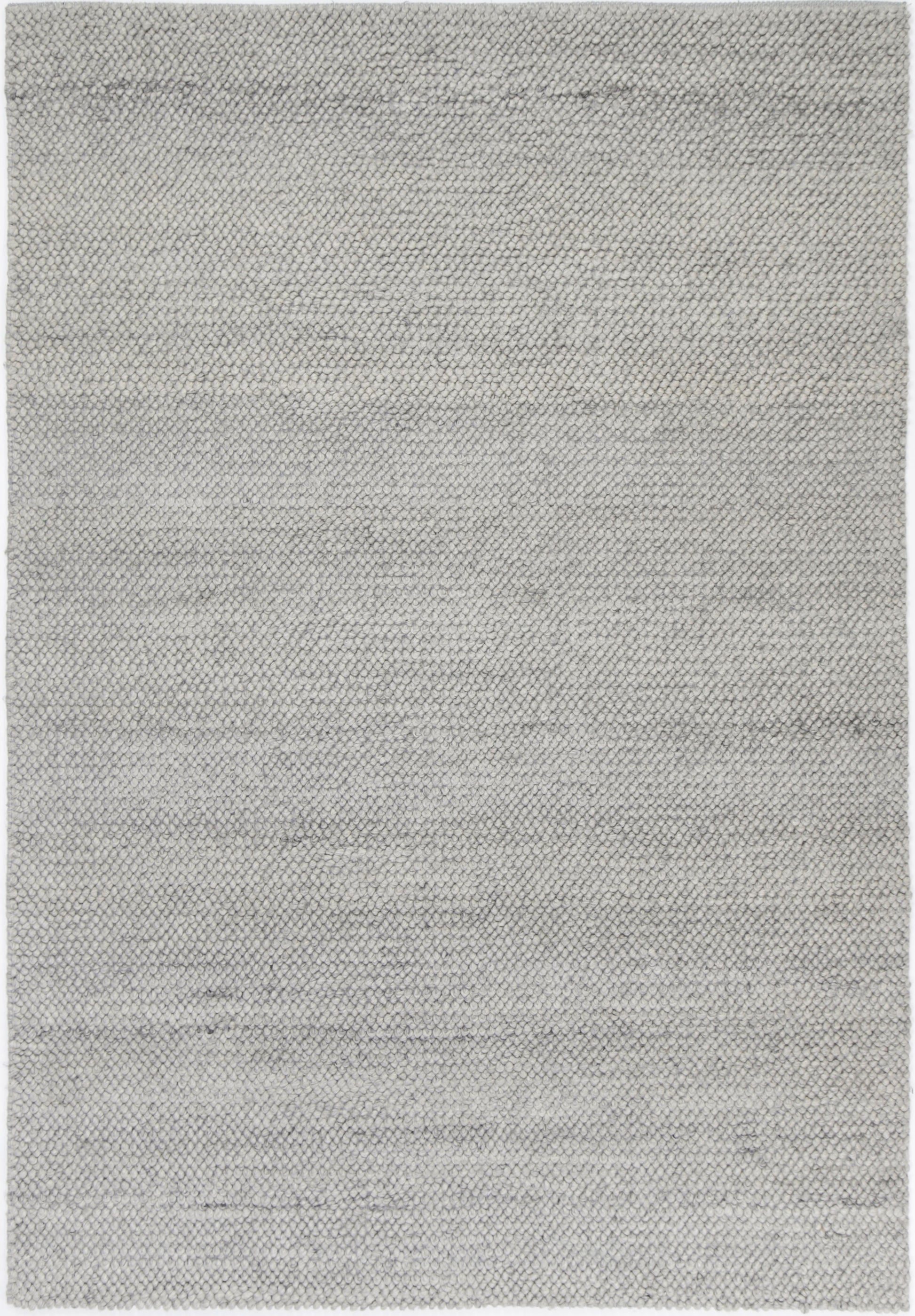 Loopy Grey Wool Blend Rug 160x230cm