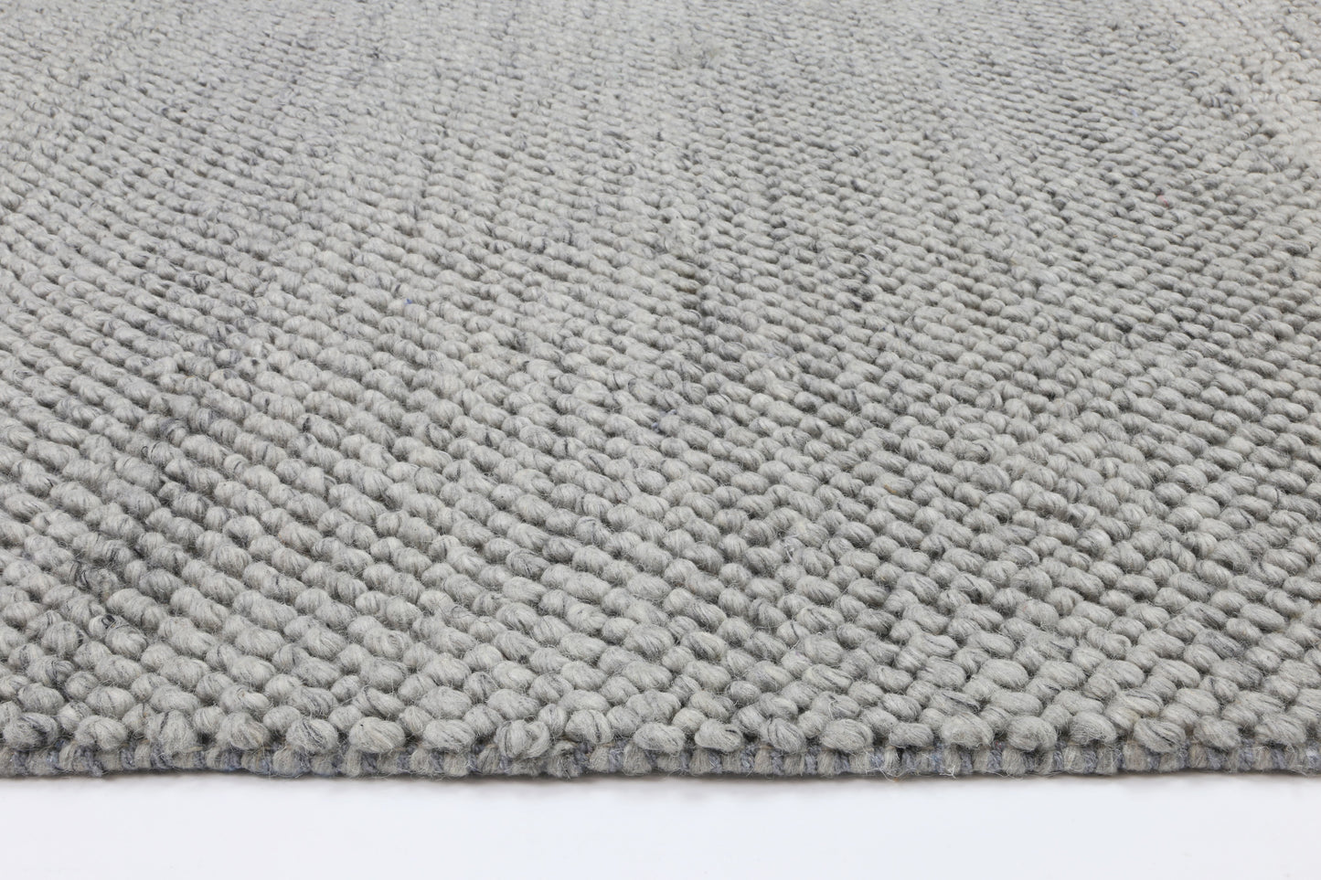 Loopy Grey Wool Blend Rug 160x230cm