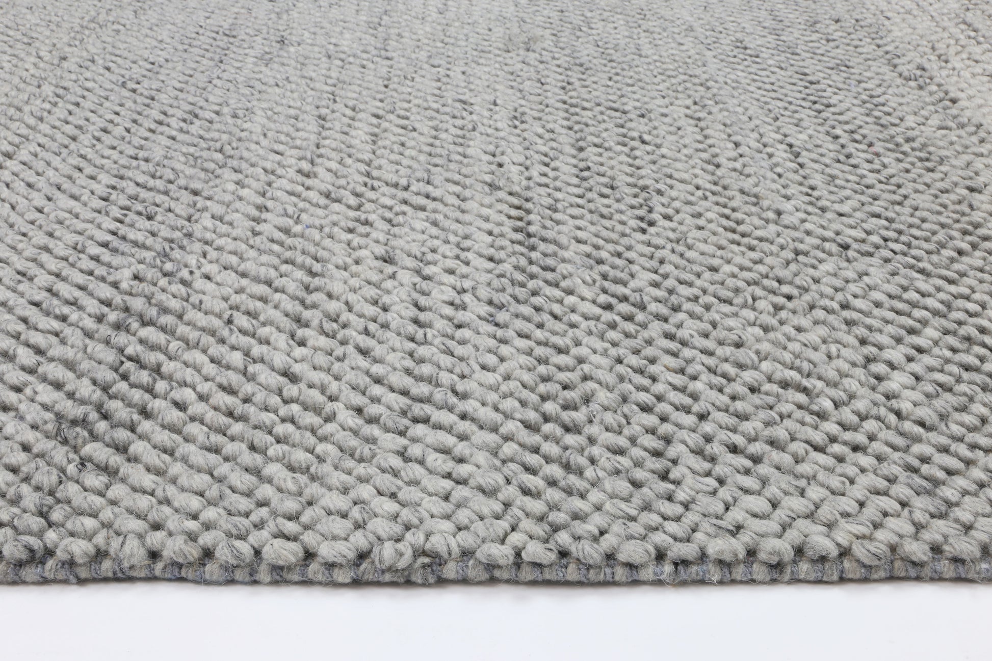 Loopy Grey Wool Blend Rug 160x230cm