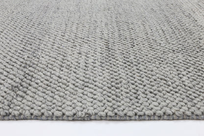 Loopy Grey Wool Blend Rug 160x230cm
