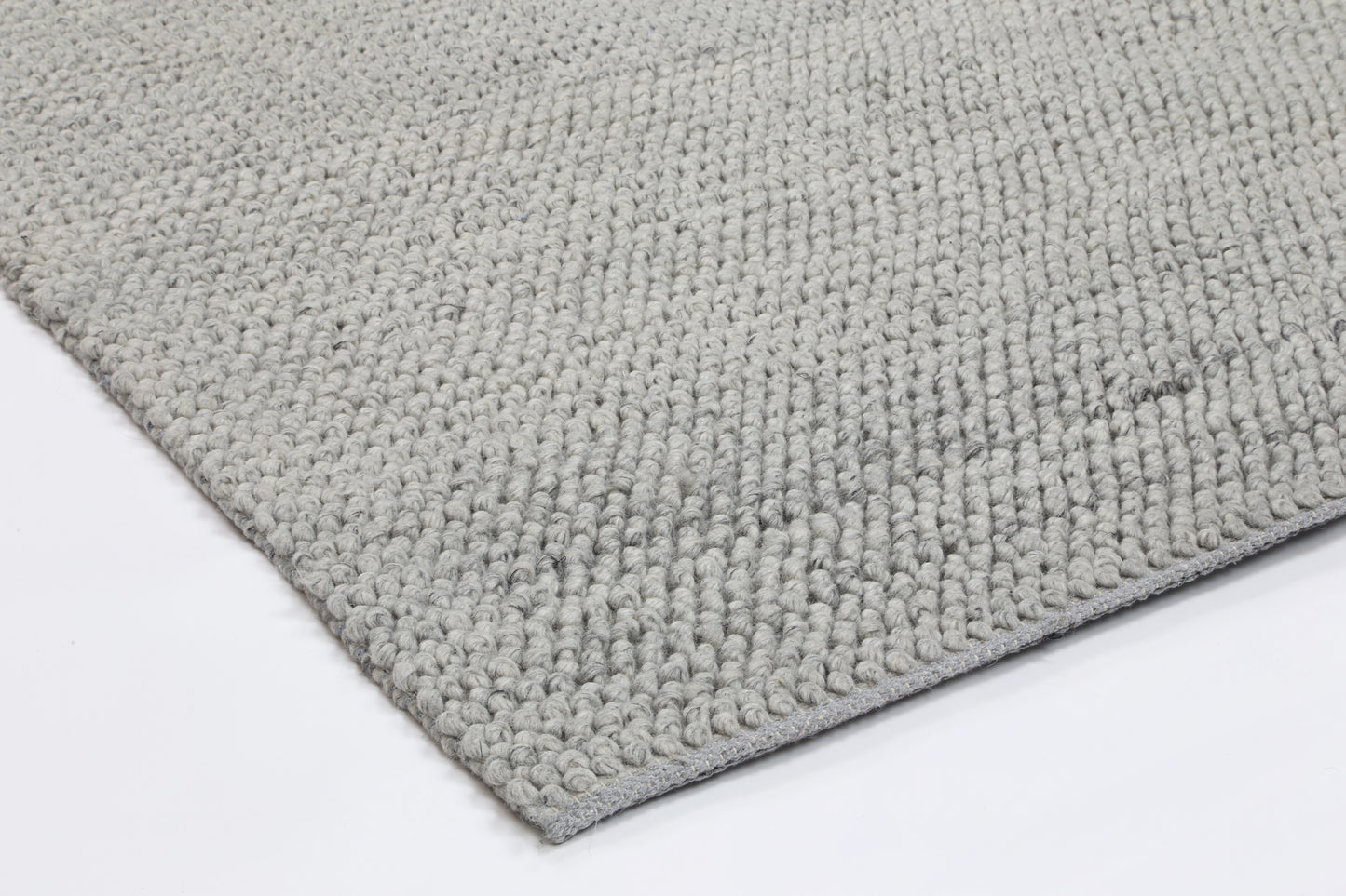 Loopy Grey Wool Blend Rug 160x230cm