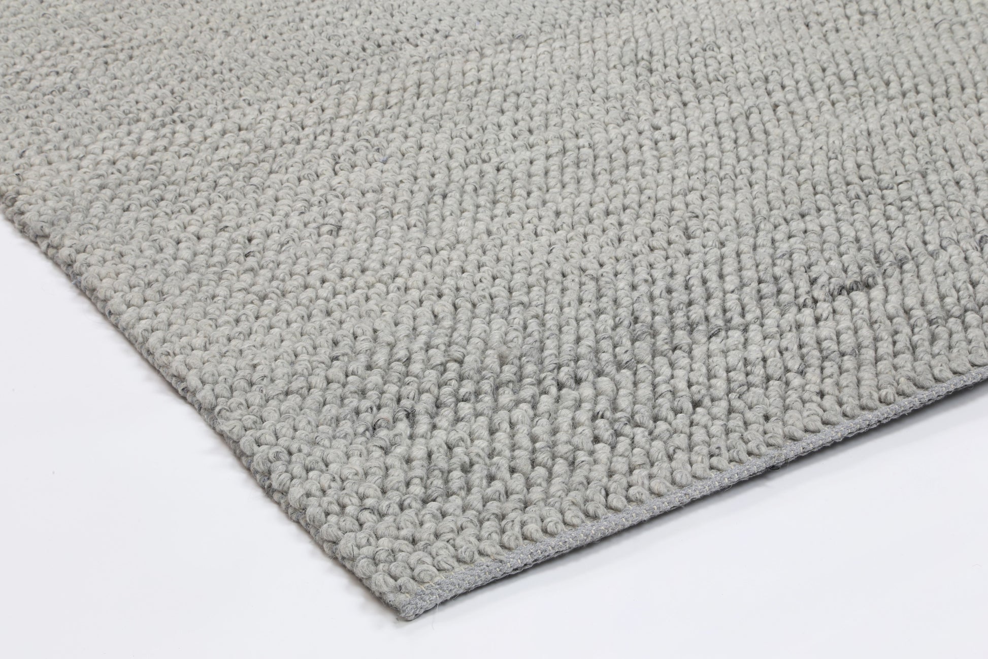 Loopy Grey Wool Blend Rug 160x230cm