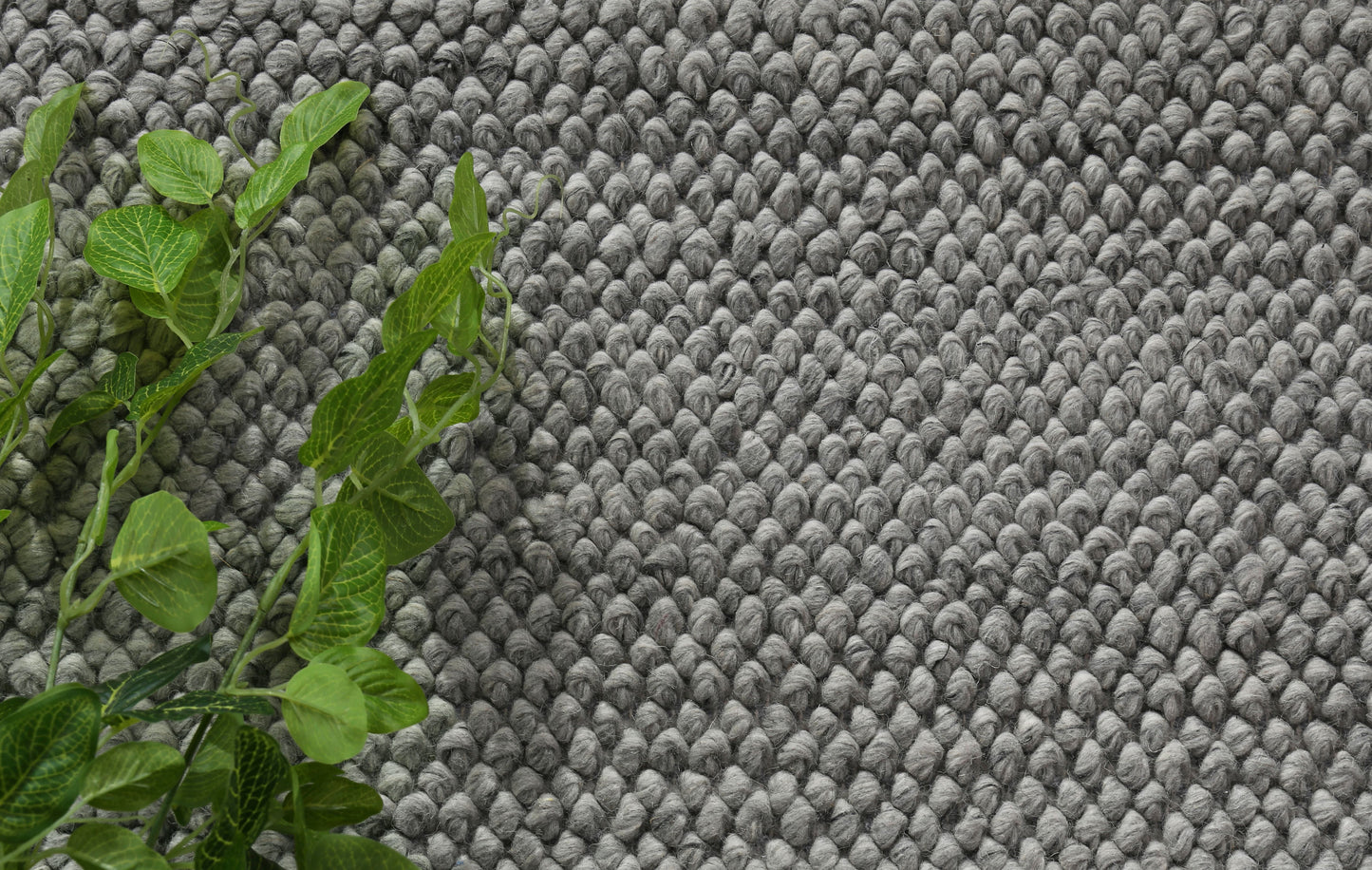 Loopy Grey Wool Blend Rug 160x230cm