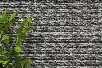 Cue Charcoal Wool Blend Rug 200x290cm
