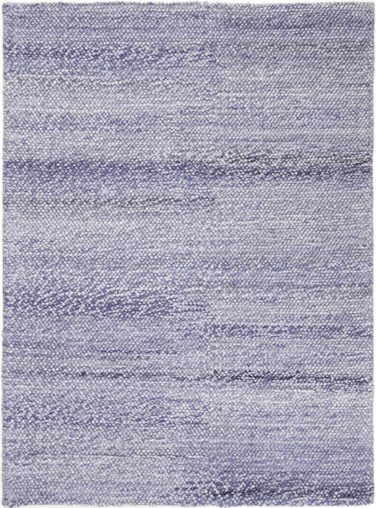 Loopy Blue Wool Blend Rug 200x290cm