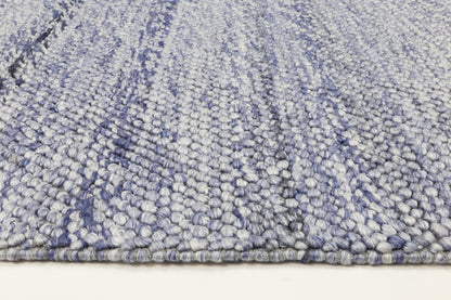 Loopy Blue Wool Blend Rug 200x290cm